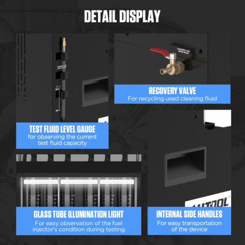 AUTOOL CT500 Industrieller GDI/EFI/FSI Injektor-Wasch und Prüfapparat