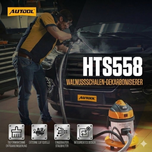 AUTOOL HTS558 Ventilreinigungs-Sandstrahlgerät mit Walnusspulver