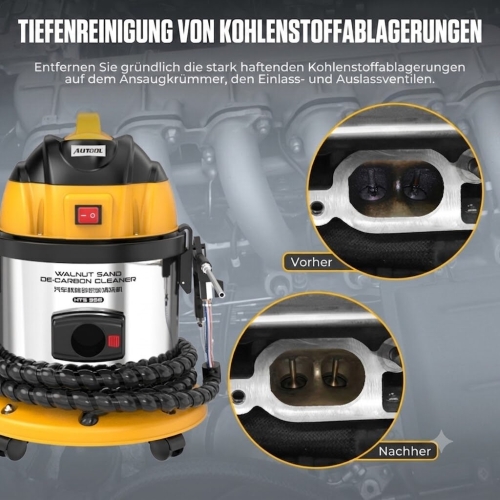 AUTOOL HTS558 Ventilreinigungs-Sandstrahlgerät mit Walnusspulver
