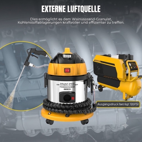 AUTOOL HTS558 Ventilreinigungs-Sandstrahlgerät mit Walnusspulver