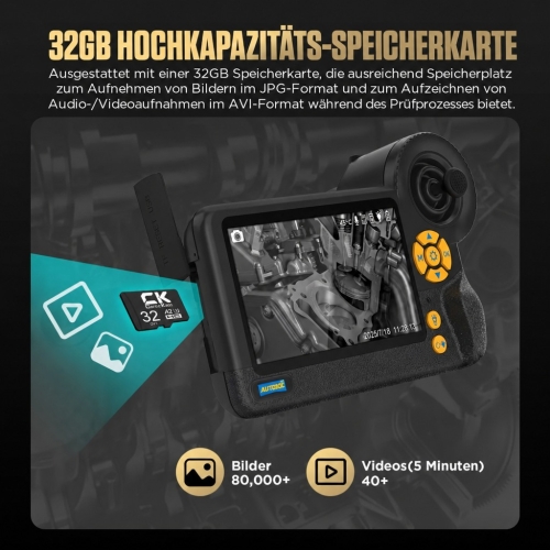 Inspektionskamera Diagnose-Endoskop Autool SVB408 | HD-Bildschirm | 4-Wege 360°