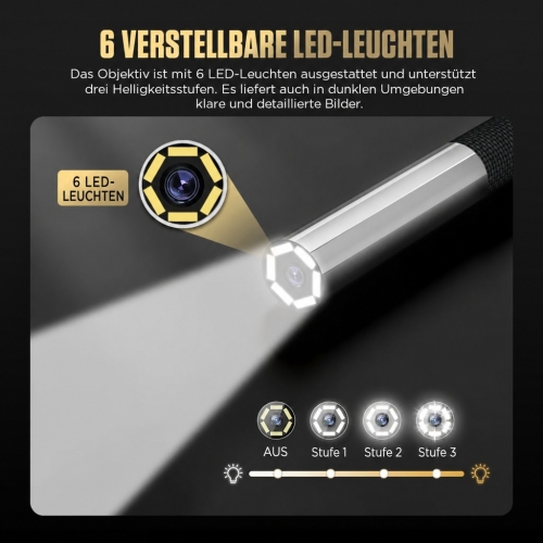 Inspektionskamera Diagnose-Endoskop Autool SVB408 | HD-Bildschirm | 4-Wege 360°