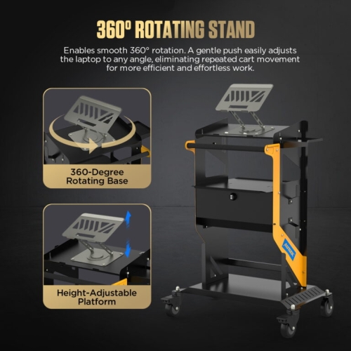 AUTOOL T23 Etagen Transportwagen mit Rädern und Griff
