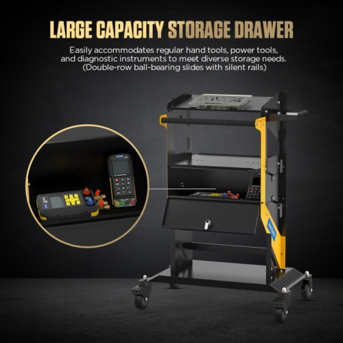 AUTOOL T23 Etagen Transportwagen mit Rädern und Griff