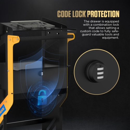 AUTOOL T23 Etagen Transportwagen mit Rädern und Griff