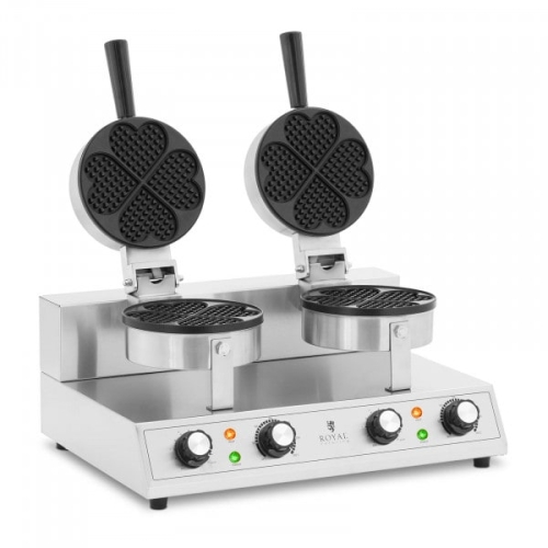 Doppelwaffeleisen  Herzform  2x1000 W mit Timer