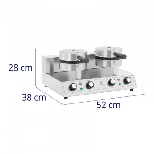 Doppelwaffeleisen  Herzform  2x1000 W mit Timer