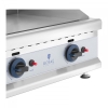 Doppelter Gasgrill  74,5 x 40 cm  glatt  2 x 3100 W für Erdgas