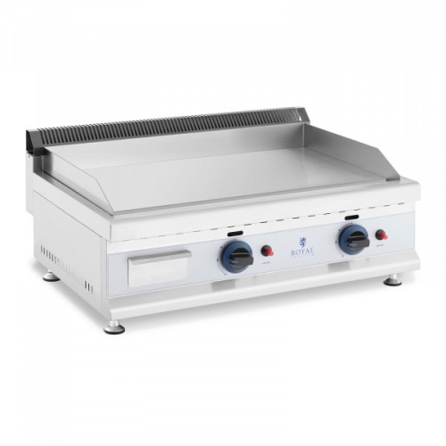 Doppelter Gasgrill  74,5 x 40 cm  glatt  2 x 3100 W für Erdgas