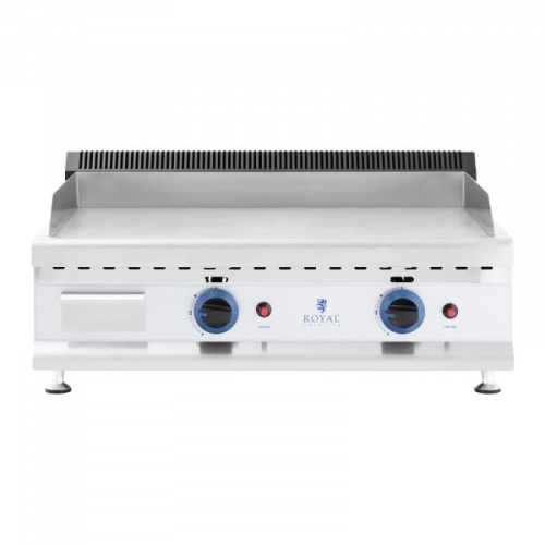 Doppelter Gasgrill  74,5 x 40 cm  glatt  2 x 3100 W für Erdgas