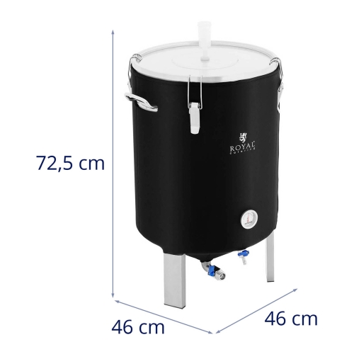 Gärbehälter  60 l 0 bis 40°C  Edelstahl  Isoliermantel