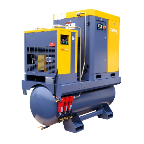 3-in-1-Schraubenkompressor 15 kW | 2300 l/min | 500-l-Tank und Luftentfeuchter