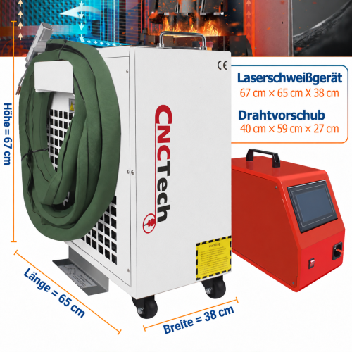 FIBER LASERREINIGER und LASERSCHWEISSGERÄT 3-in-1 1500W V3 + ZUBEHÖR